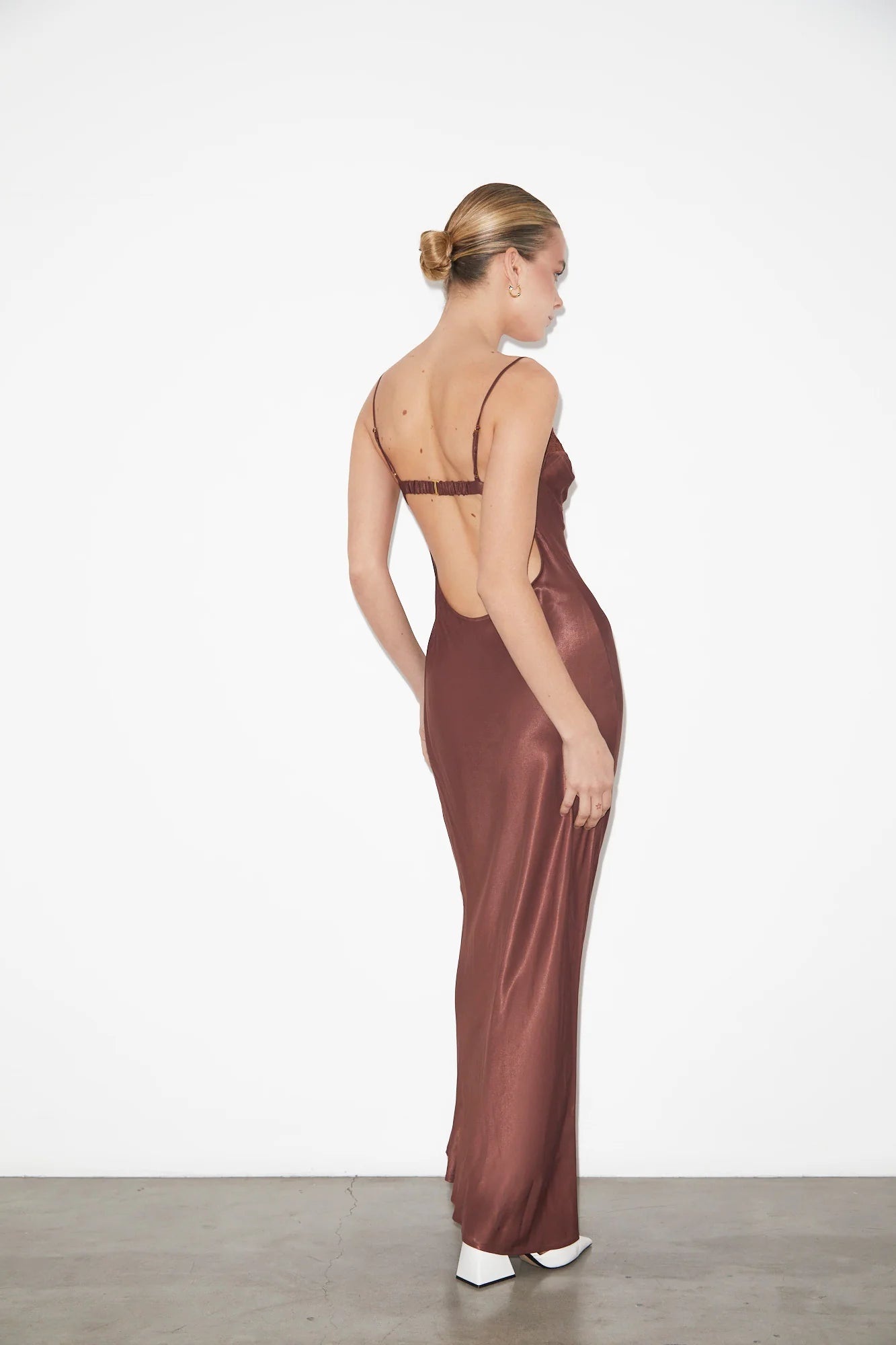 Heidi Lace Maxi Dress - Chocolate