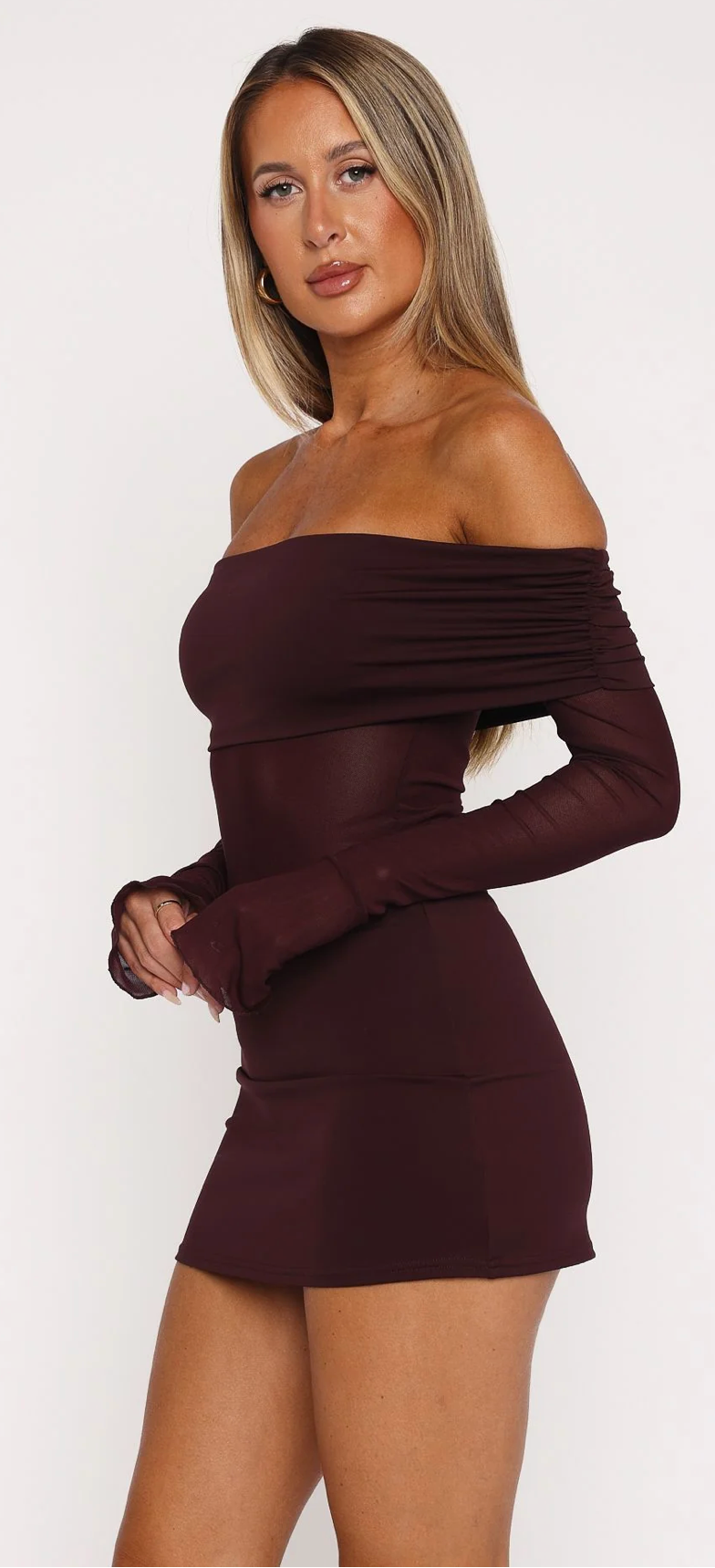 Own Your Story Mini Dress - Burgundy